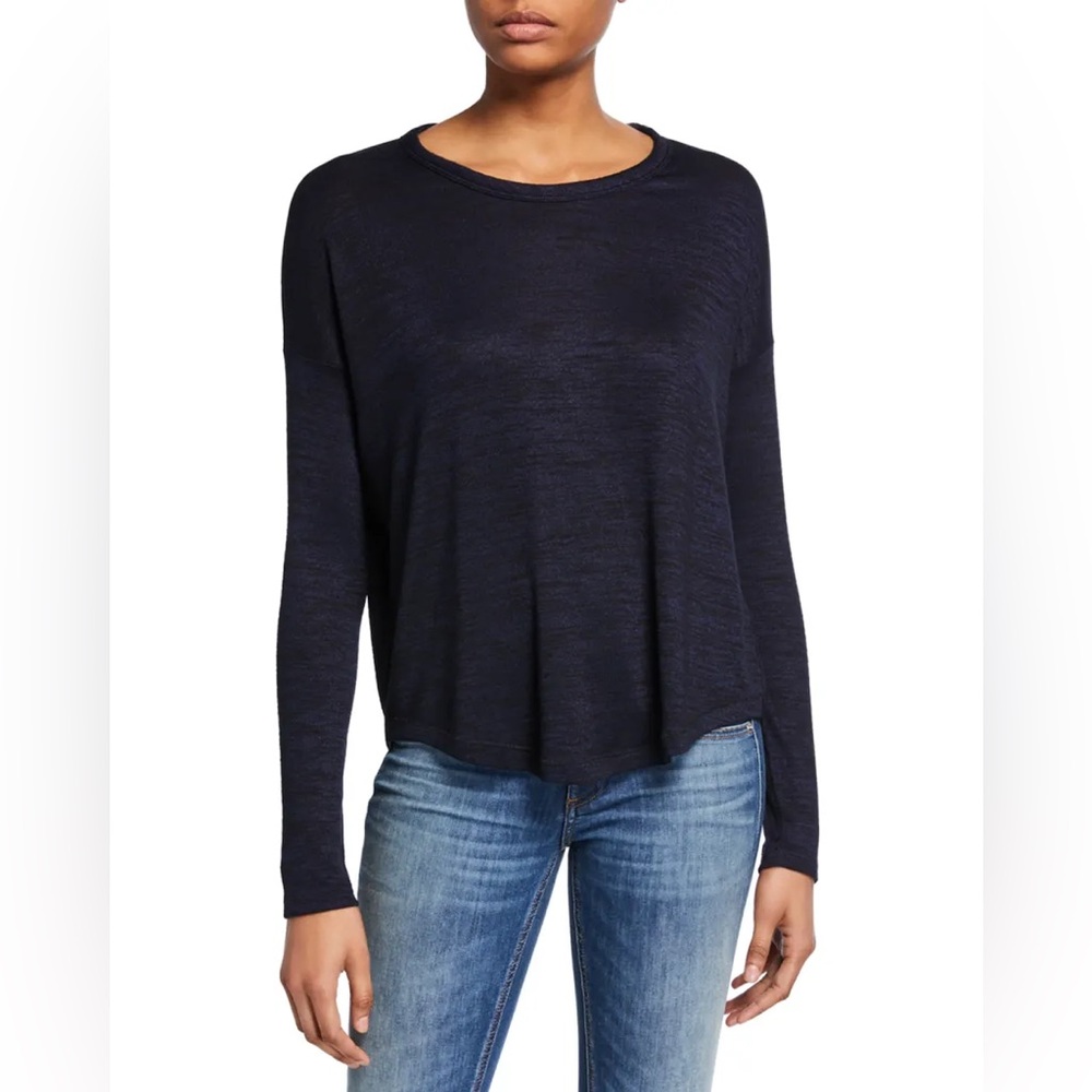 MSRP $155 Rag & Bone Hudson Crewneck Long-Sleeve Top